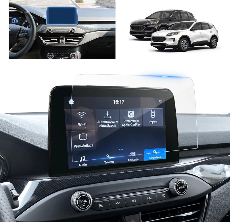BSTW for 2020 Ford Escape Screen Protector for 2020-2025 Escape Active/ST-Line Select/Titanium SYNC 3 8" Touchscreen for 2025 Escape Accessories Tempered Glass Protective Film (Escape 8-In HD) - Image 1